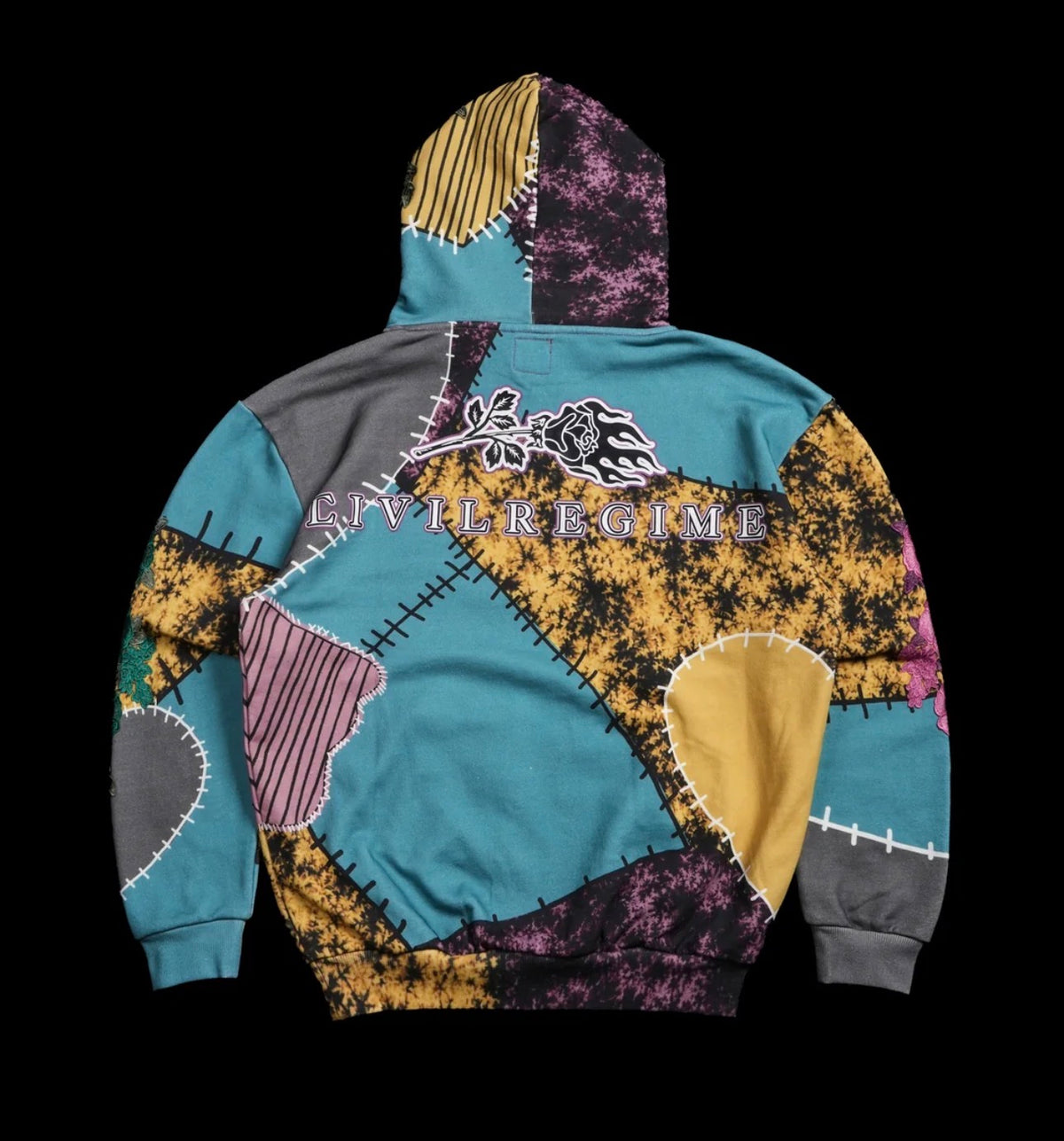 PATCH IN CHAOS INDIE ROSE HOODIE IN PATCH PRINT